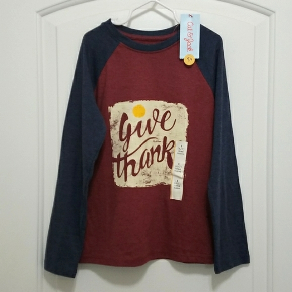 Cat & Jack Give Thanks Shirt - Picture 1 of 5